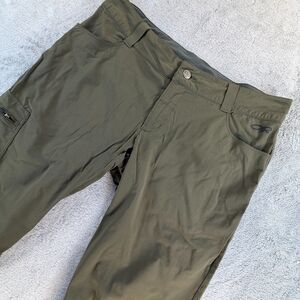 Outdoor Research Women Hiking Capri Pants Green Stretch Cargo Size 10